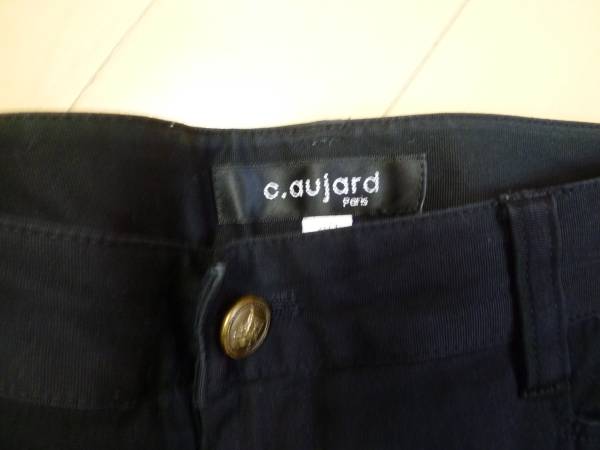 C.aujard/ Christian oja-ru* black beautiful line half edge height pants 40N22