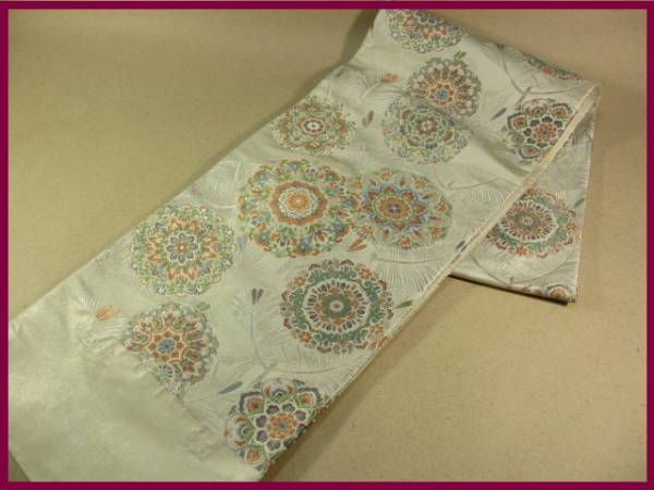  西陣 老舗 逸品 意匠 泰生織物 袋帯 流水若松華紋 最高級 絹 送料無料 _画像3