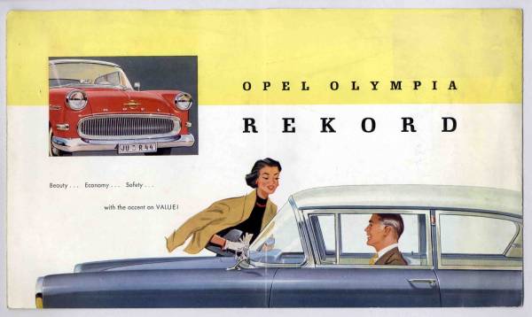 【b2725】1958年？ 英語版オペルオリンピアレコードのカタログ_画像1