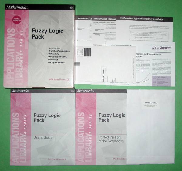 【1175】 Wolfram Research Mathmatica用ライブラリー Fuzzy Logic Macintosh版 メデイア未開封品 ファジー論理 マスマティカ Developer_画像1