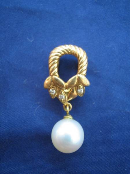 ◆新品◆本物K18・真珠ネックレス用ペンダント★管理68
