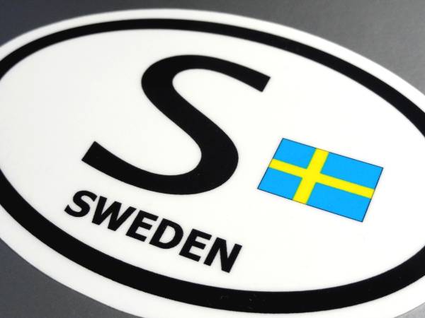Z0D2●ビークルID/スウェーデン ステッカー Sサイズ6.5x9cm●オリジナル 屋外耐候 耐水 防水 シール Sweden 国旗 北欧 ボルボ グッズ EU_画像2