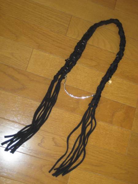 新品☆エミスフェールHEMISPHERES★購入黒編み紐上品ネックレス