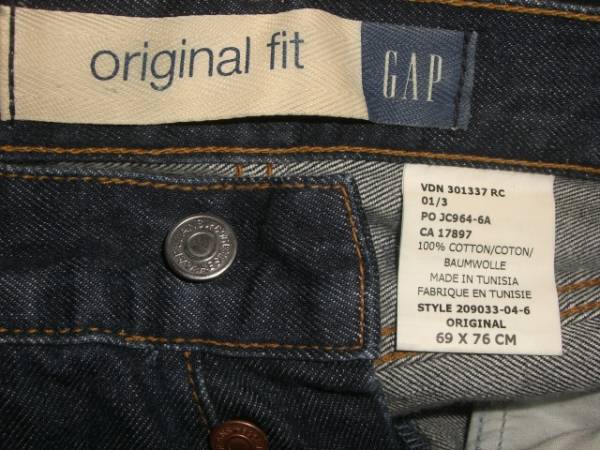 ■良い色落ち！GAP?originalfit?ジーンズ?69×76■