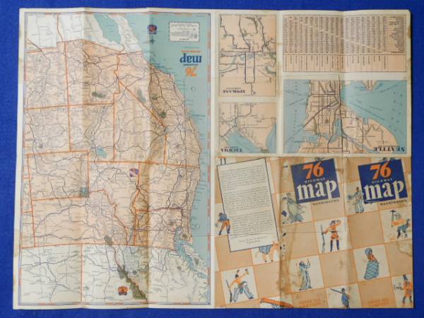 76 HIGHWAY MAP　アメリカワシントン　地図