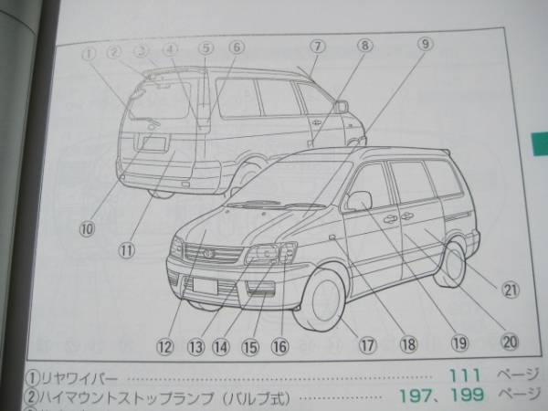トヨタ SR40G ライトエース ノア 取扱書(shū) 1999年2月 取説