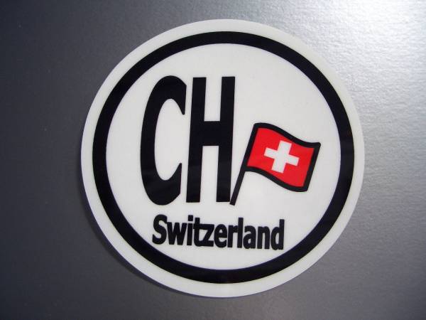 Z0F* vehicle ID/ Switzerland country identification sticker 7.5cm size * national flag waterproof water-proof seal Europe original car bike traveling abroad EU
