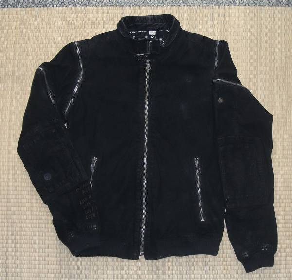 ● 半額 美品 DIESEL レザージャケット 黒 US S （日本M相当）●_画像1