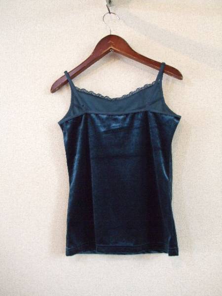 pour la frime race attaching velour camisole (USED)91012