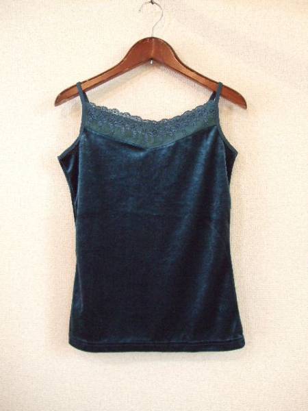 pour la frime race attaching velour camisole (USED)91012