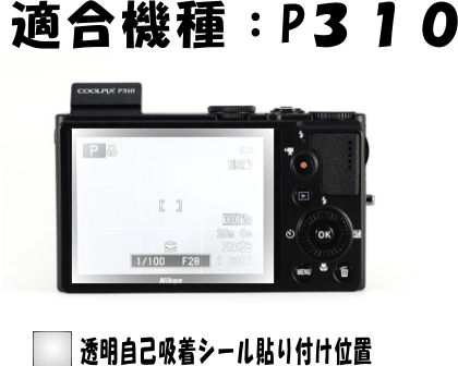 COOLPIX P310用 　液晶面保護シールキット４台分　_画像2