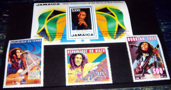 ボブ・マーリー 生誕50周年記念切手 Bob Marley 激レア レゲエ_画像1