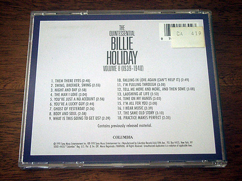 ■ BILLIE HOLIDAY / The Quintessential Vol.8 ■ ビリー・ホリデイ_画像3