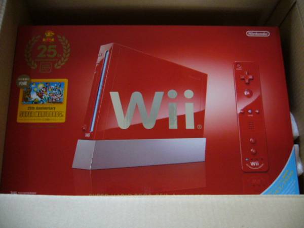 Wii マリオ２５周年　アカ＆ソフト3本　　_画像1