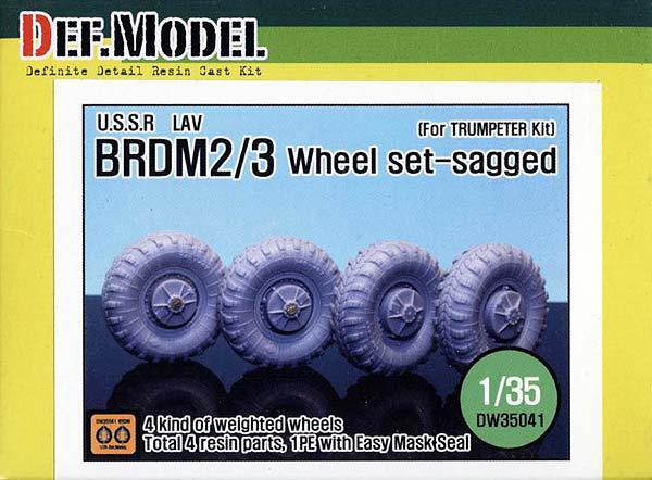 1/35 DEF.MODEL ソ連 BRDM2/3 自重変形タイヤセット 041_画像1