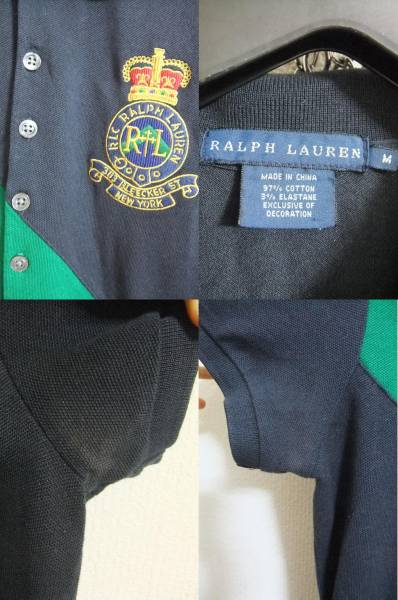 ☆☆送料無料☆★訳あり★Ralph Lauren★半袖ポロシャツワンピ★M★紺☆ｚ２０