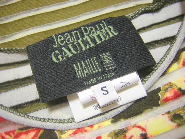  прекрасный товар Jean Paul GAULTIER Jean paul (pole) * Gaultier Италия производства цветочный принт энергия сеть cut and sewn tops 