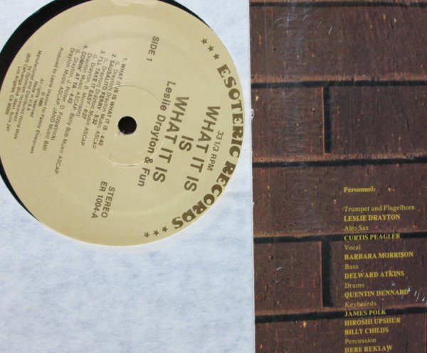LESLIE DRAYTON&FUN/WHAT IT IS IS WHAT IT IS