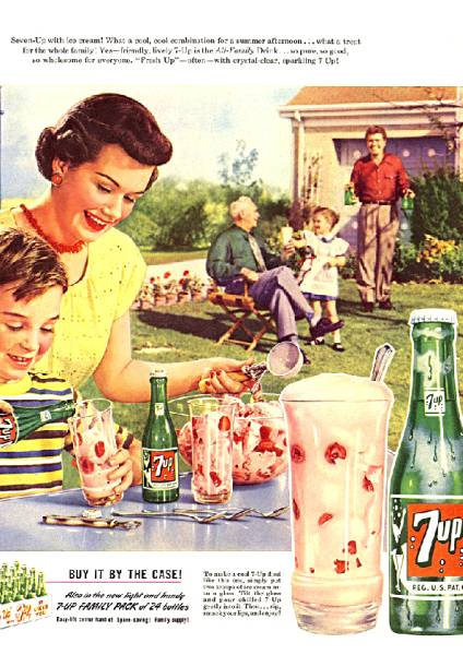 ●098F　1950年代のレトロ広告　セブンアップ　7UP_画像1