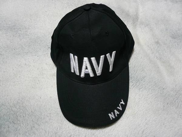 新品★NAVYキャップ（黒/Fサイズ）★海軍SEALS海兵戦艦戦闘帽子海上自衛隊_画像1