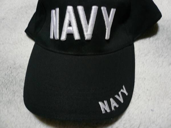 新品★NAVYキャップ（黒/Fサイズ）★海軍SEALS海兵戦艦戦闘帽子海上自衛隊_＊総刺繍です