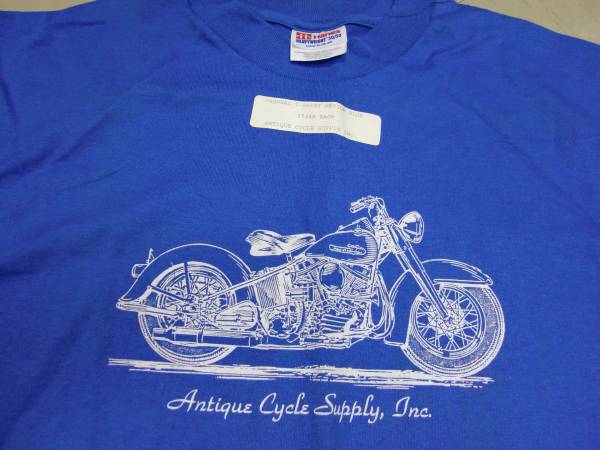 9734B パンヘッド Tシャツ Mサイズ青 アンテ-クサイクル制