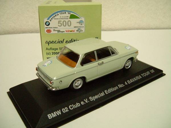 【即決あり】絶版品 希少レアモデル BMW02Club特注 限定500psc 1/43 BMW 1600 Baujahr 1966_画像3