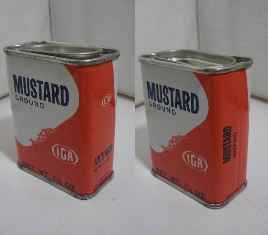 ビンテージ スパイス缶　IGA Mustard K960_画像1