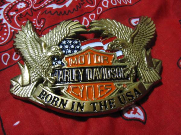 * Harley Davidson оригинальный очень большой пряжка . 2 перо * золотой 