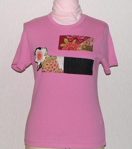 コットン＆シルク tl26 日本製 半袖Tシャツ L ピンク 送料無料_格好いい一枚！