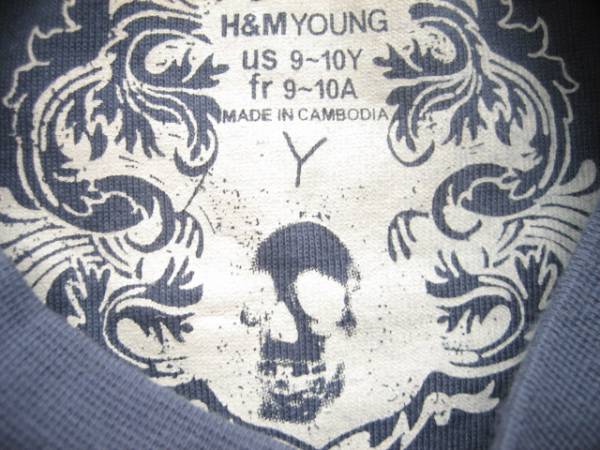  быстрое решение новый товар H&M long T 9~10y темно-синий серия для мужчин и женщин? / бесплатная доставка 