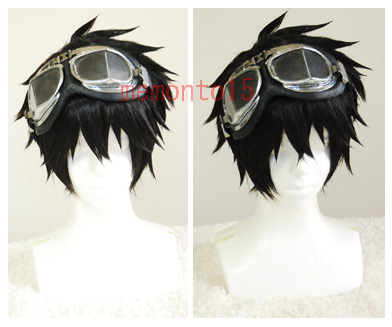 ブラック 黒 耐熱 ウィッグ カーニヴァル 花礫 コスプレ衣裝 セット済 コスプレ