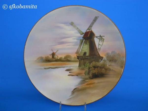 OLD NORITAKEオールドノリタケ・オランダ風車図・壁飾りプレート