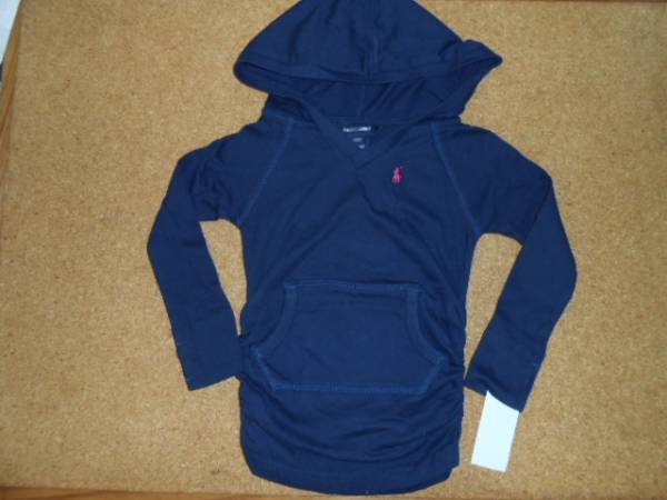 # Ralf # new goods 5T/115cm navy blue color. with a hood . tunic cut and sewn 