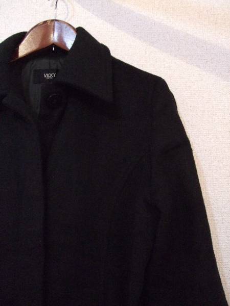 vicky black short coat jacket (USED)121213②)