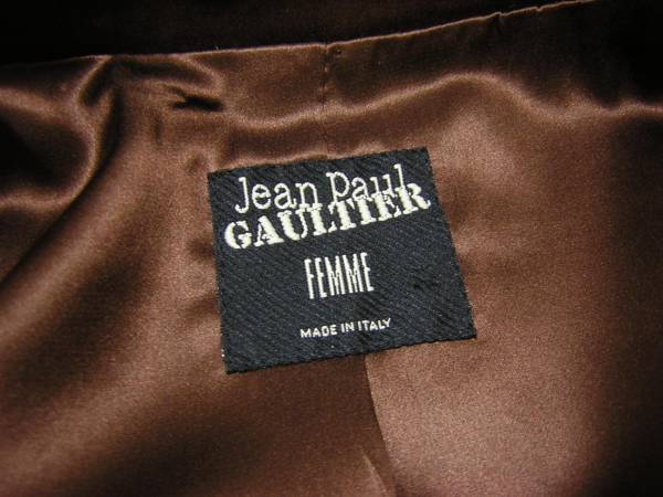 Jean Paul GAULTIER　ジャンポール・ゴルチエ　FEMME　イタリア製　ベルベット　ジャケット_画像3