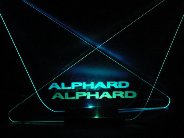 光るエンブレム AピラーLED７色 10系　15系　アルファード ＡＬＰＨＡＲD_画像3