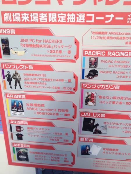 攻殻機動隊ARISE border:3 ポストカード border:2記念イベント品 草薙素子