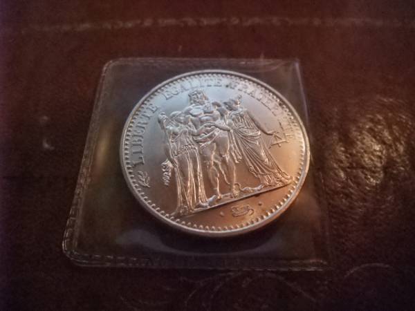 1967 フランス ヘラクレス 10フラン銀貨_画像3