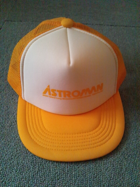 非売品 ASTROMAN トライアスロン ランニング 黄 キャップ 帽子 記念品 佐渡国際トライアスロン_画像1