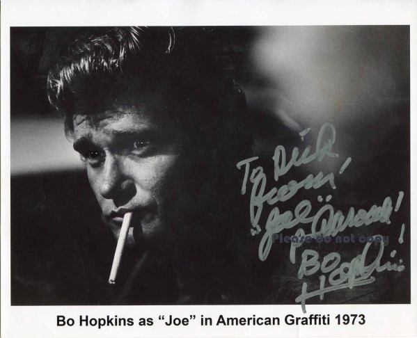1973年 アメリカン・グラフィティ ボー・ホプキンス 直筆 サイン_実際のサインはシルバーペンになります。
