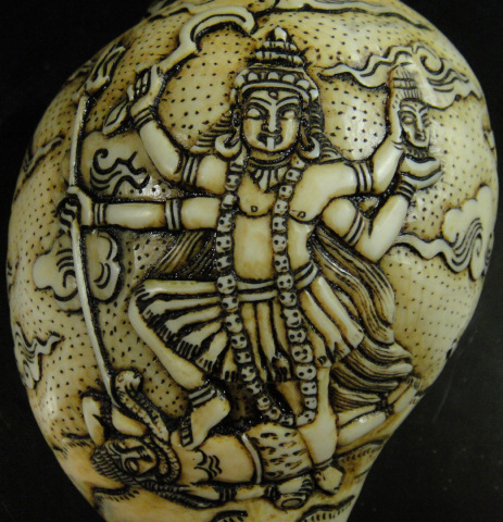 ◆チベット密教法具　法螺貝（シャンカ）カーリー