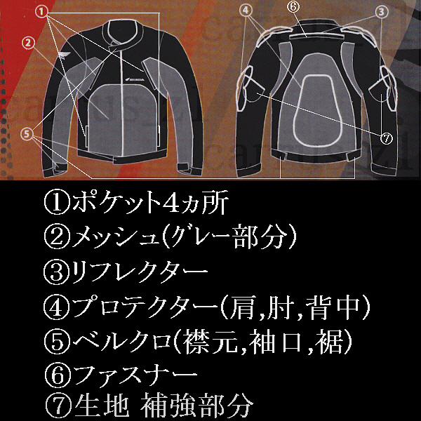 【デイトナ / ホンダ 】プロテクションジャケット 【 Lサイズ 】_画像3