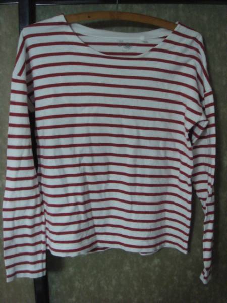 1410FRANCE France made Petit Bateau Petit Bateau border bus k shirt L/S long sleeve T shirt cut and sewn 