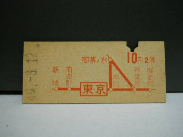 東京から地図式10円2等・B券（1965年）_画像1