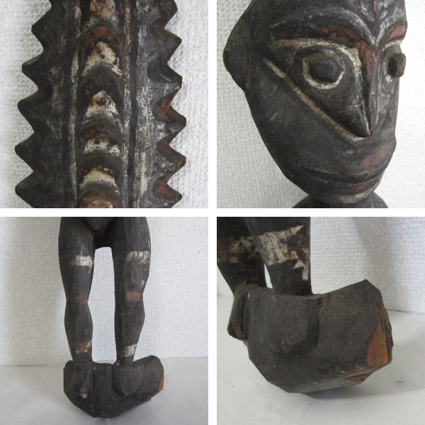 パプアニューギニア・クウォマ族の鉤付き神像　プリミティブ_画像3