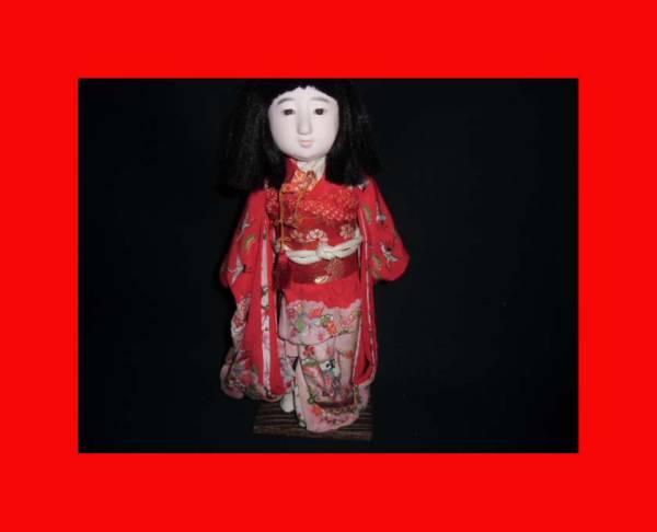 ：即決【人形館】「市松人形S222」日本人形、雛人形、〝衣〟_状態の良い物です。