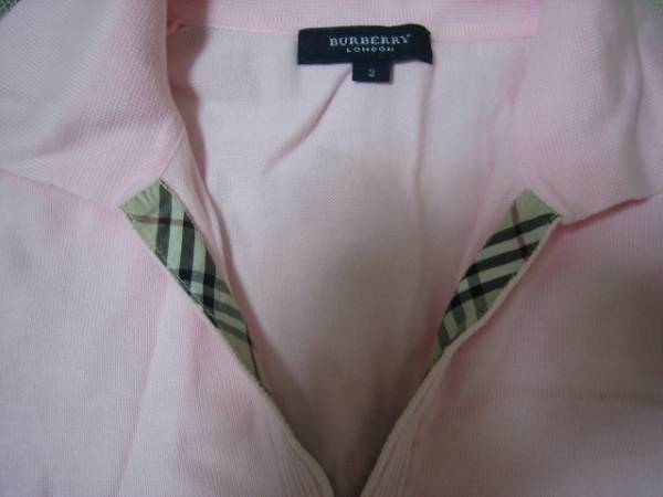 正規品 本物 バーバリー BURBERRY ポロシャツ おしゃれ かわいい ピンク_画像2