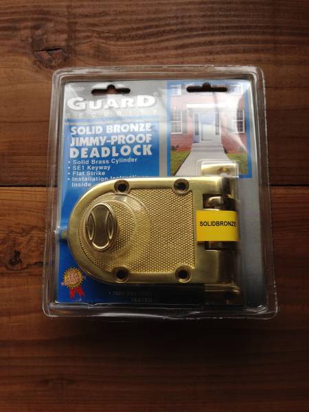 数量限定 アメリカ ドア 鍵 デッドロック 真鍮 ドアロック ガード