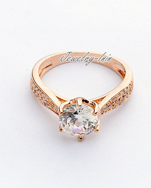 【送料無料】◆美しいキラキラ高級AAAランクCZダイヤ指輪リング R0436_画像1